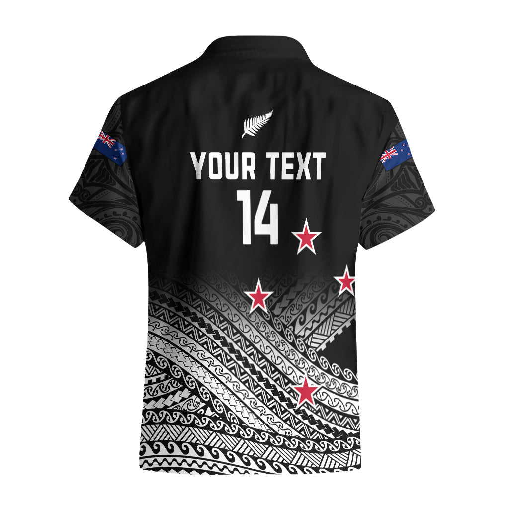 Personalised Aotearoa Football Hawaiian Shirt Go New Zealand Maori Fern Pattern - Wonder Print Shop