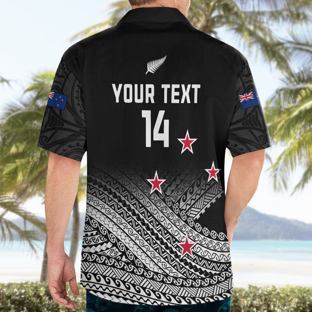 Personalised Aotearoa Football Hawaiian Shirt Go New Zealand Maori Fern Pattern - Wonder Print Shop