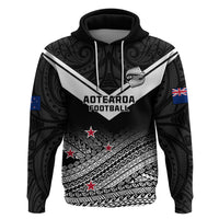 Personalised Aotearoa Football Hoodie Go New Zealand Maori Fern Pattern - Wonder Print Shop