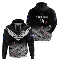 Personalised Aotearoa Football Hoodie Go New Zealand Maori Fern Pattern - Wonder Print Shop