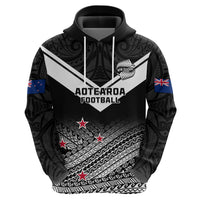 Personalised Aotearoa Football Hoodie Go New Zealand Maori Fern Pattern - Wonder Print Shop