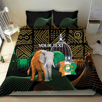 Personalized Cote dIvoire Independence Day Bedding Set Ivory Coast Elephant African Pattern - Wonder Print Shop