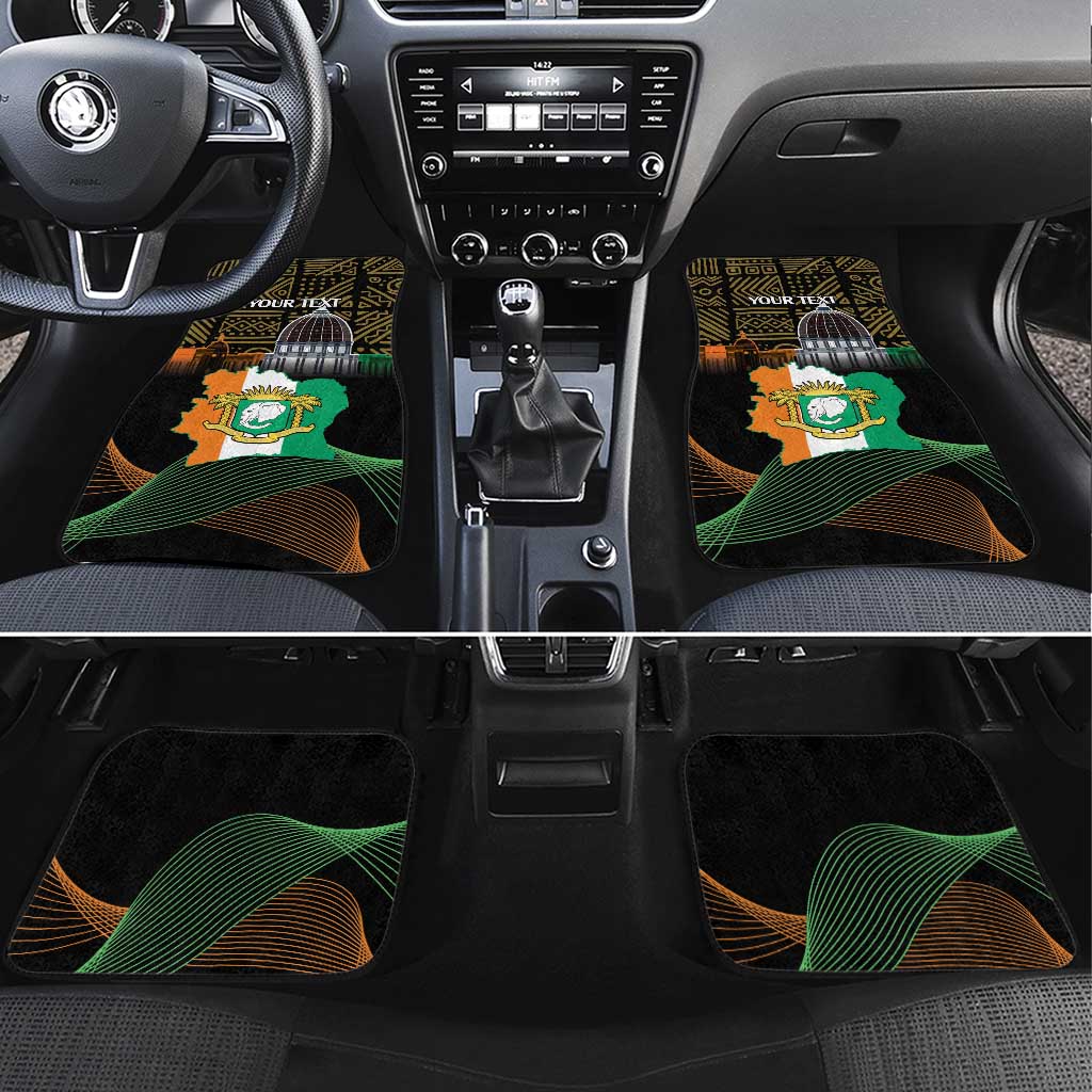 Personalized Cote dIvoire Independence Day Car Mats Ivory Coast Elephant African Pattern - Wonder Print Shop