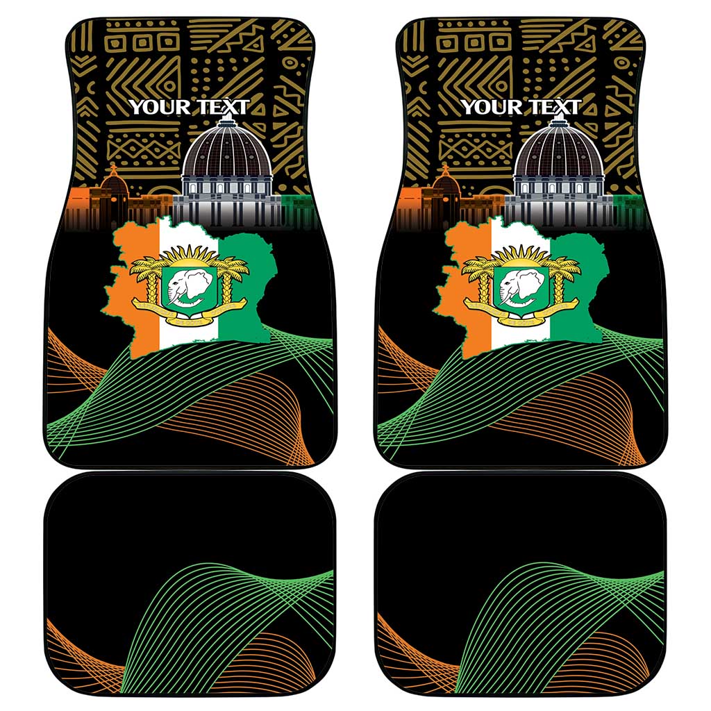 Personalized Cote dIvoire Independence Day Car Mats Ivory Coast Elephant African Pattern - Wonder Print Shop