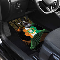 Personalized Cote dIvoire Independence Day Car Mats Ivory Coast Elephant African Pattern - Wonder Print Shop