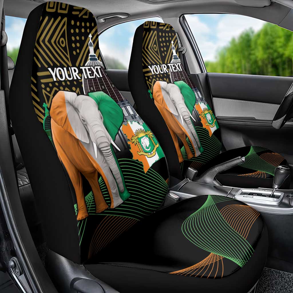 Personalized Cote dIvoire Independence Day Car Seat Cover Ivory Coast Elephant African Pattern - Wonder Print Shop