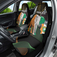 Personalized Cote dIvoire Independence Day Car Seat Cover Ivory Coast Elephant African Pattern - Wonder Print Shop