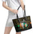 Personalized Cote dIvoire Independence Day Leather Tote Bag Ivory Coast Elephant African Pattern - Wonder Print Shop