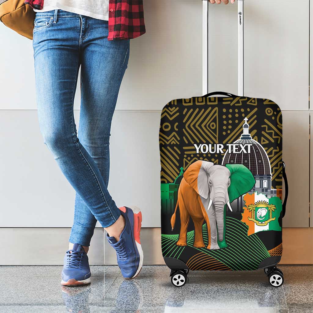 Personalized Cote dIvoire Independence Day Luggage Cover Ivory Coast Elephant African Pattern - Wonder Print Shop