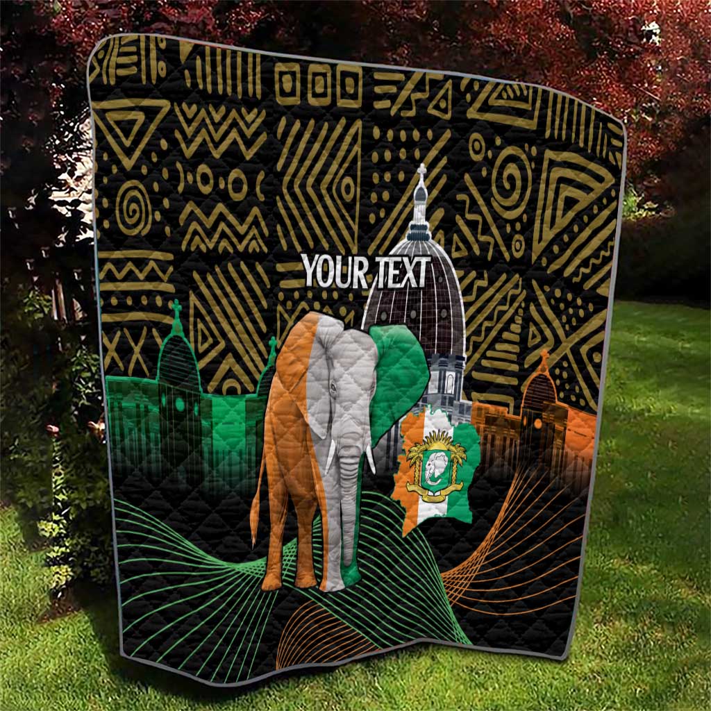 Personalized Cote dIvoire Independence Day Quilt Ivory Coast Elephant African Pattern - Wonder Print Shop