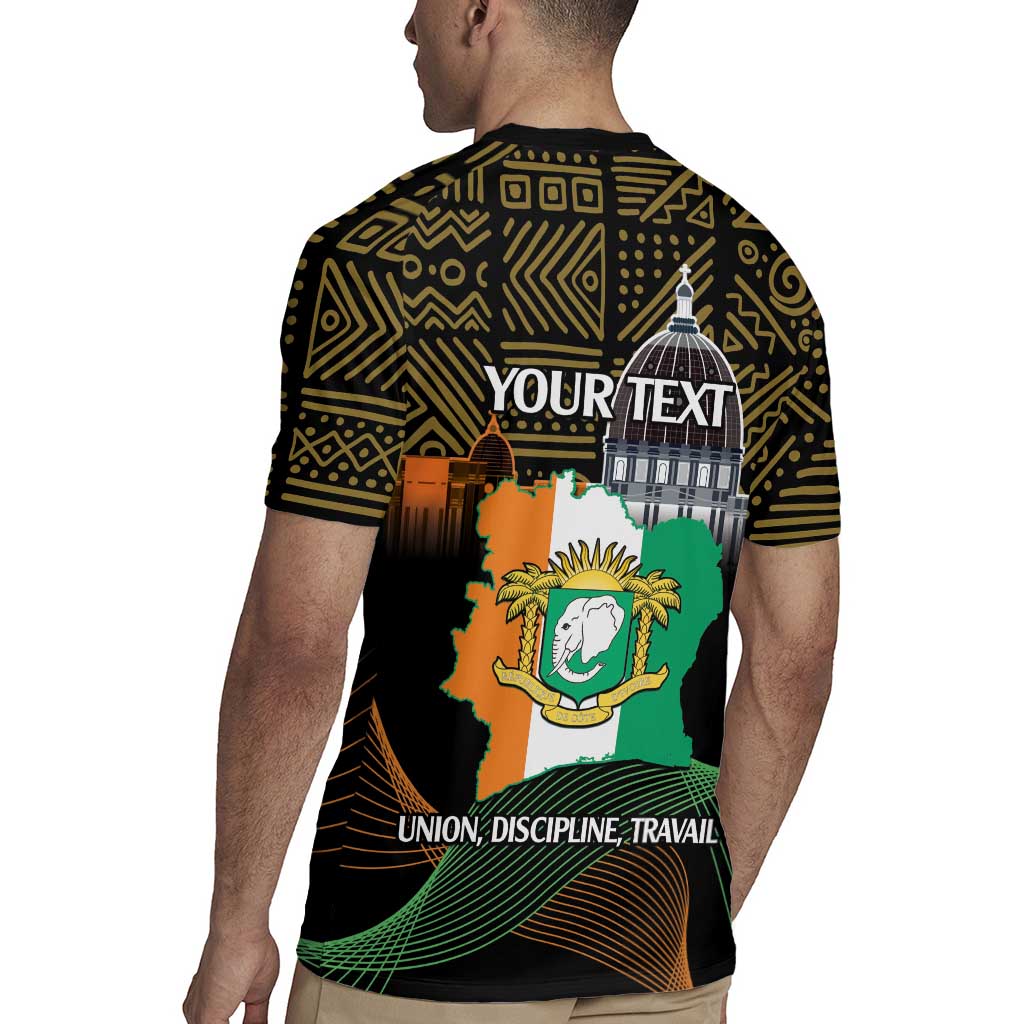 Personalized Cote dIvoire Independence Day Rugby Jersey Ivory Coast Elephant African Pattern - Wonder Print Shop