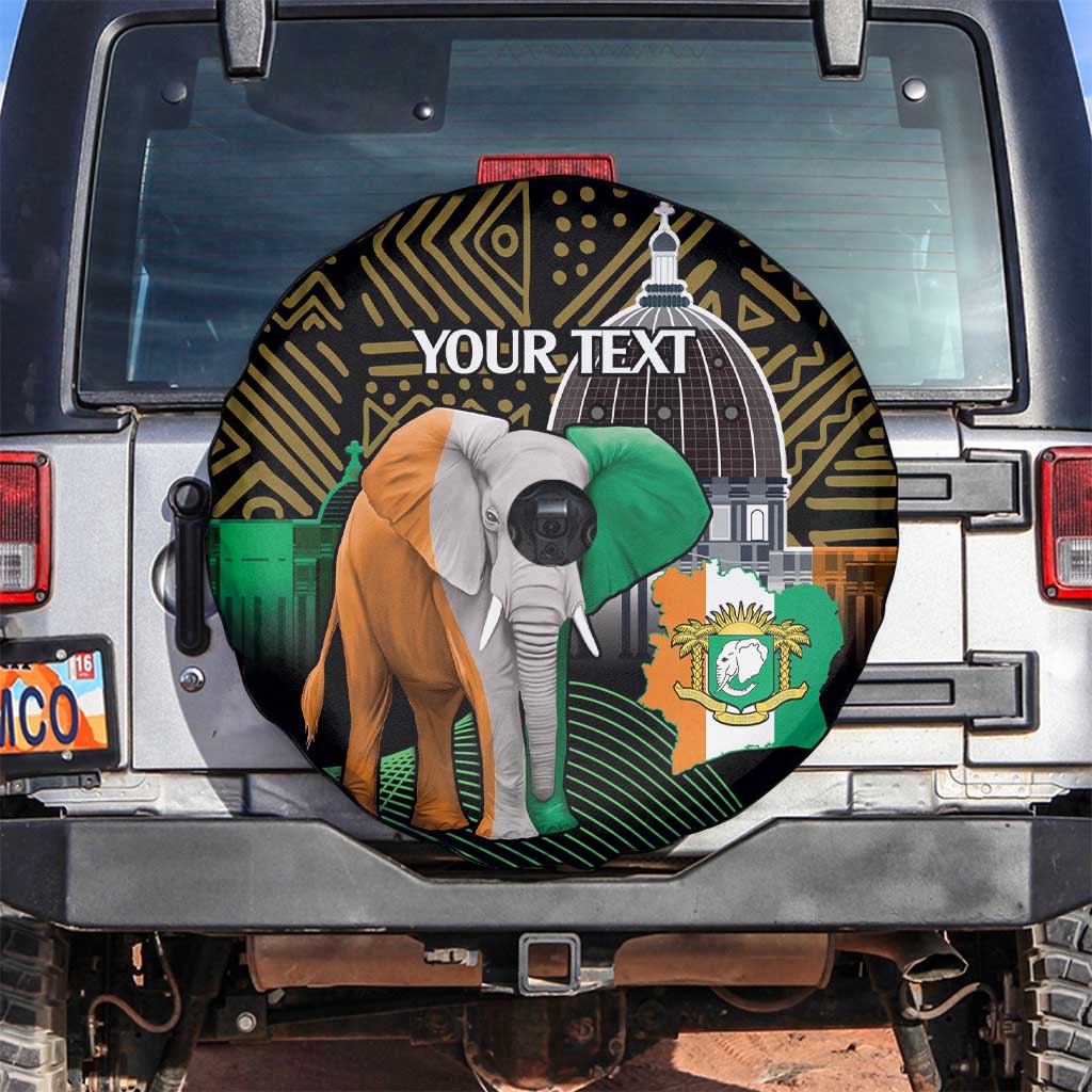 Personalized Cote dIvoire Independence Day Spare Tire Cover Ivory Coast Elephant African Pattern - Wonder Print Shop
