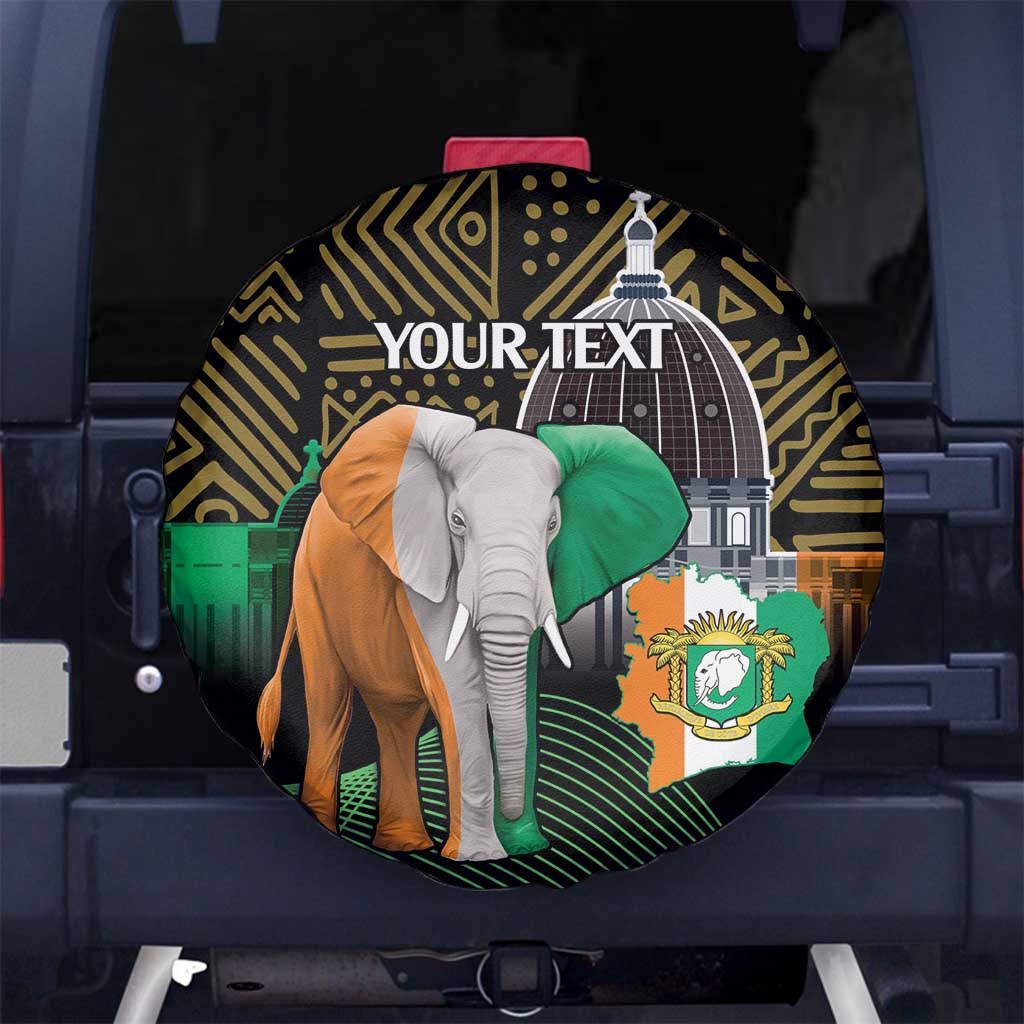 Personalized Cote dIvoire Independence Day Spare Tire Cover Ivory Coast Elephant African Pattern - Wonder Print Shop