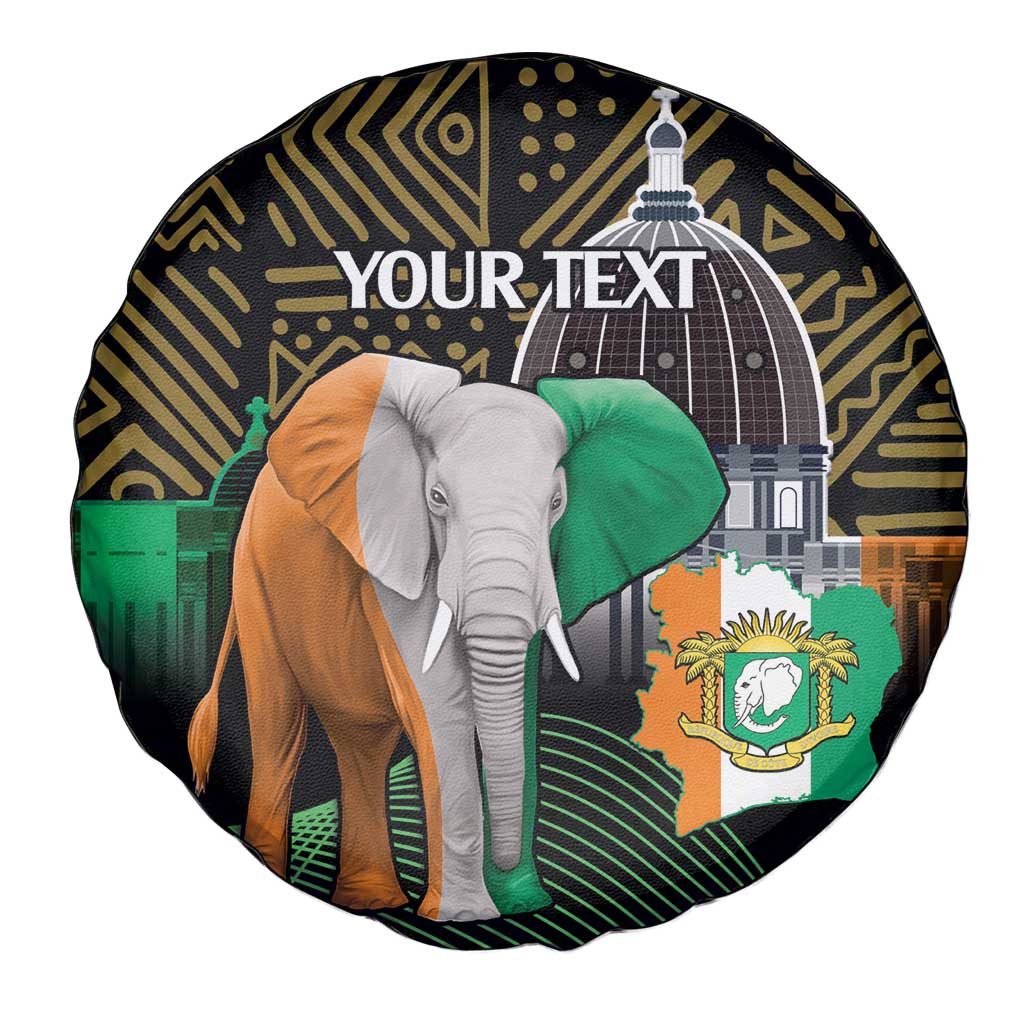 Personalized Cote dIvoire Independence Day Spare Tire Cover Ivory Coast Elephant African Pattern - Wonder Print Shop