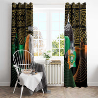Personalized Cote dIvoire Independence Day Window Curtain Ivory Coast Elephant African Pattern - Wonder Print Shop