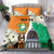 Personalized Ivory Coast Independence Day Bedding Set Ornithogalum Arabicum Happy 64 Years Anniversary - Wonder Print Shop