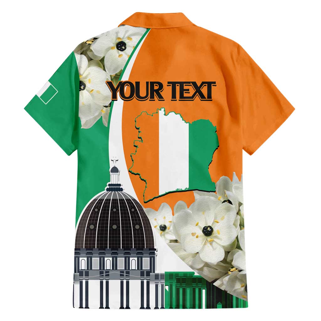 Personalized Ivory Coast Independence Day Family Matching Off Shoulder Maxi Dress and Hawaiian Shirt Ornithogalum Arabicum Happy 64 Years Anniversary - Wonder Print Shop