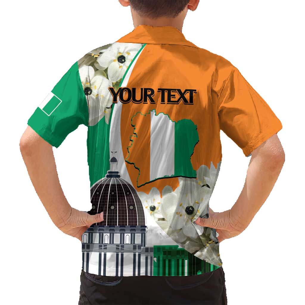 Personalized Ivory Coast Independence Day Family Matching Tank Maxi Dress and Hawaiian Shirt Ornithogalum Arabicum Happy 64 Years Anniversary - Wonder Print Shop