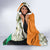 Personalized Ivory Coast Independence Day Hooded Blanket Ornithogalum Arabicum Happy 64 Years Anniversary
