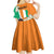 Personalized Ivory Coast Independence Day Kid Short Sleeve Dress Ornithogalum Arabicum Happy 64 Years Anniversary - Wonder Print Shop