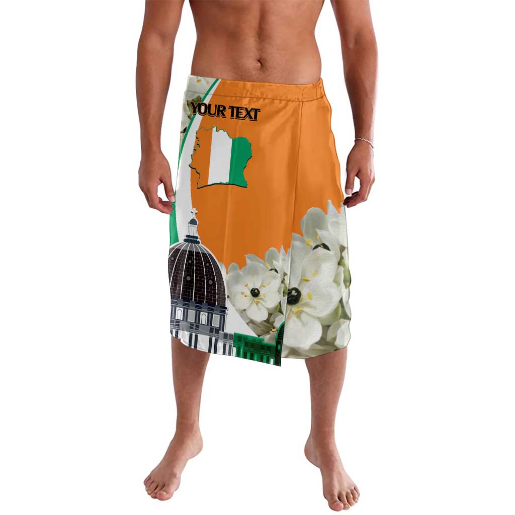 Personalized Ivory Coast Independence Day Lavalava Ornithogalum Arabicum Happy 64 Years Anniversary - Wonder Print Shop