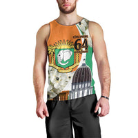 Personalized Ivory Coast Independence Day Men Tank Top Ornithogalum Arabicum Happy 64 Years Anniversary - Wonder Print Shop