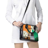 Personalized Ivory Coast Independence Day Shoulder Handbag Ornithogalum Arabicum Happy 64 Years Anniversary
