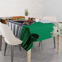 Personalized Ivory Coast Independence Day Tablecloth Ornithogalum Arabicum Happy 64 Years Anniversary - Wonder Print Shop