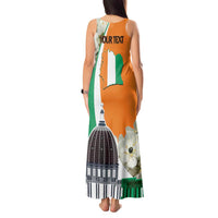 Personalized Ivory Coast Independence Day Tank Maxi Dress Ornithogalum Arabicum Happy 64 Years Anniversary - Wonder Print Shop
