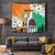 Personalized Ivory Coast Independence Day Tapestry Ornithogalum Arabicum Happy 64 Years Anniversary - Wonder Print Shop