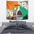Personalized Ivory Coast Independence Day Tapestry Ornithogalum Arabicum Happy 64 Years Anniversary - Wonder Print Shop