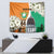 Personalized Ivory Coast Independence Day Tapestry Ornithogalum Arabicum Happy 64 Years Anniversary - Wonder Print Shop