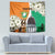 Personalized Ivory Coast Independence Day Tapestry Ornithogalum Arabicum Happy 64 Years Anniversary - Wonder Print Shop