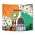 Personalized Ivory Coast Independence Day Tapestry Ornithogalum Arabicum Happy 64 Years Anniversary - Wonder Print Shop