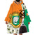 Personalized Ivory Coast Independence Day Wearable Blanket Hoodie Ornithogalum Arabicum Happy 64 Years Anniversary - Wonder Print Shop