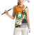 Personalized Ivory Coast Independence Day Women Sleeveless Polo Shirt Ornithogalum Arabicum Happy 64 Years Anniversary - Wonder Print Shop