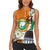 Personalized Ivory Coast Independence Day Women Sleeveless Polo Shirt Ornithogalum Arabicum Happy 64 Years Anniversary - Wonder Print Shop