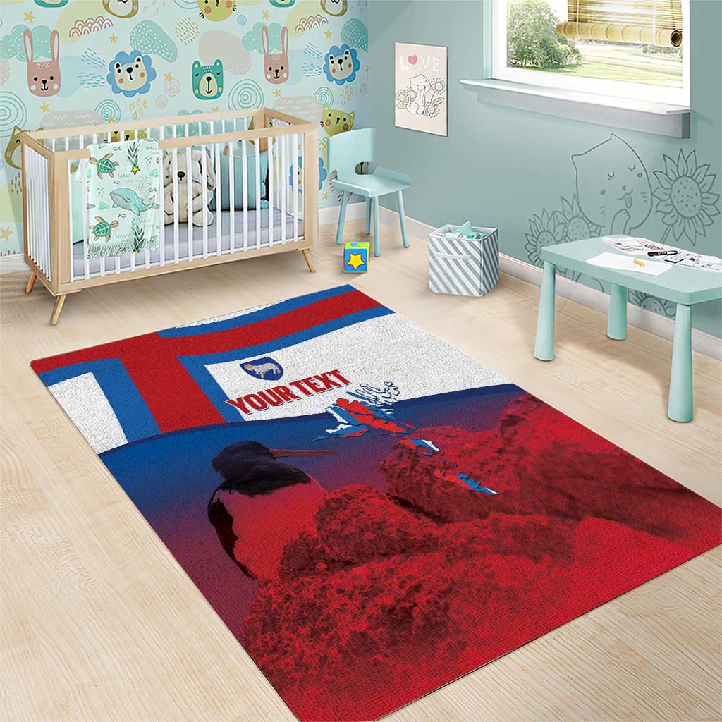 Faroe Islands National Day Area Rug Olavsoka Faroes Map With Tjaldur - Wonder Print Shop