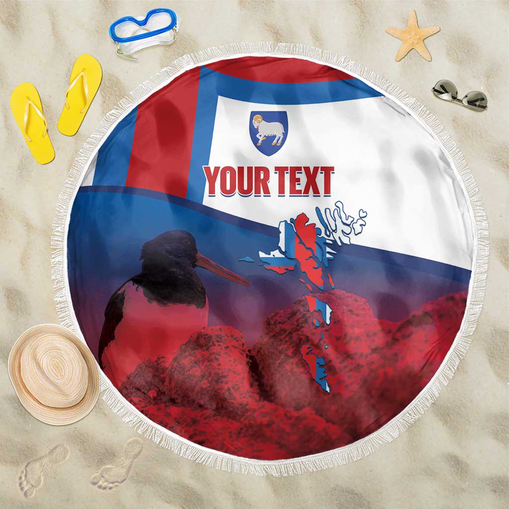 Faroe Islands National Day Beach Blanket Olavsoka Faroes Map With Tjaldur - Wonder Print Shop