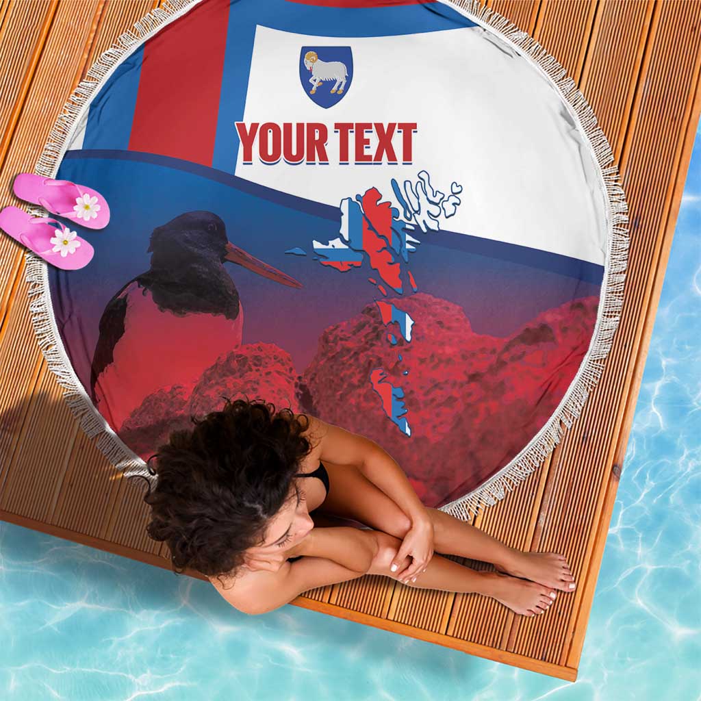 Faroe Islands National Day Beach Blanket Olavsoka Faroes Map With Tjaldur - Wonder Print Shop