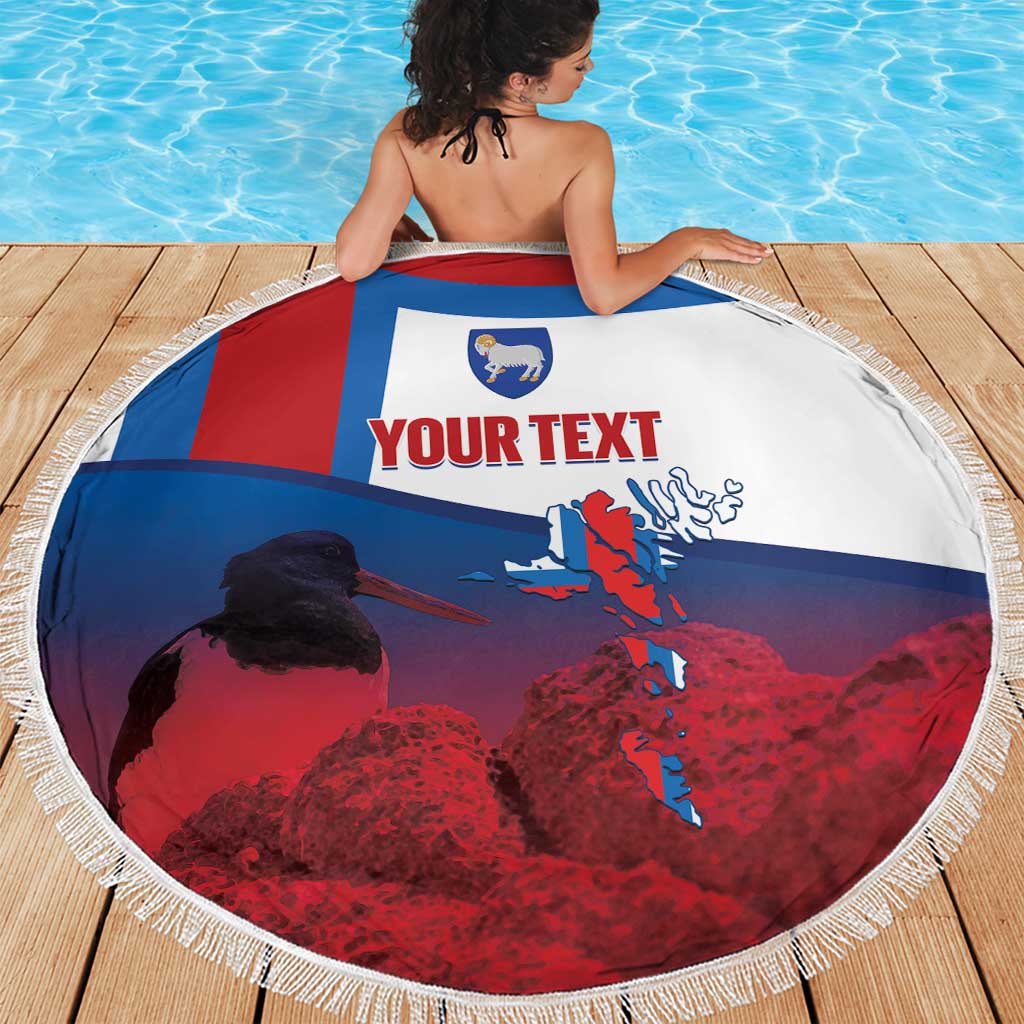 Faroe Islands National Day Beach Blanket Olavsoka Faroes Map With Tjaldur - Wonder Print Shop