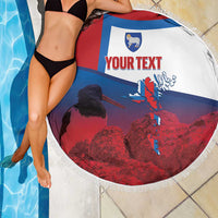 Faroe Islands National Day Beach Blanket Olavsoka Faroes Map With Tjaldur - Wonder Print Shop