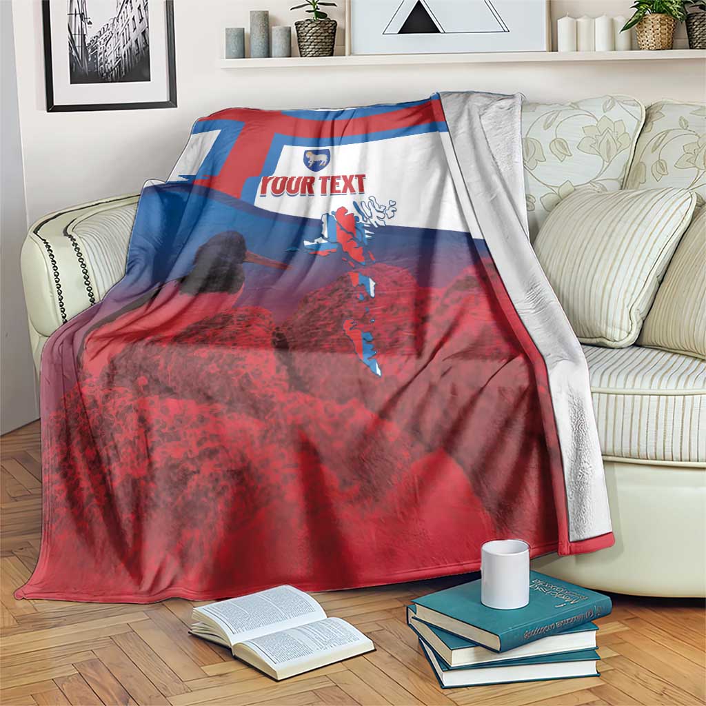 Faroe Islands National Day Blanket Olavsoka Faroes Map With Tjaldur - Wonder Print Shop