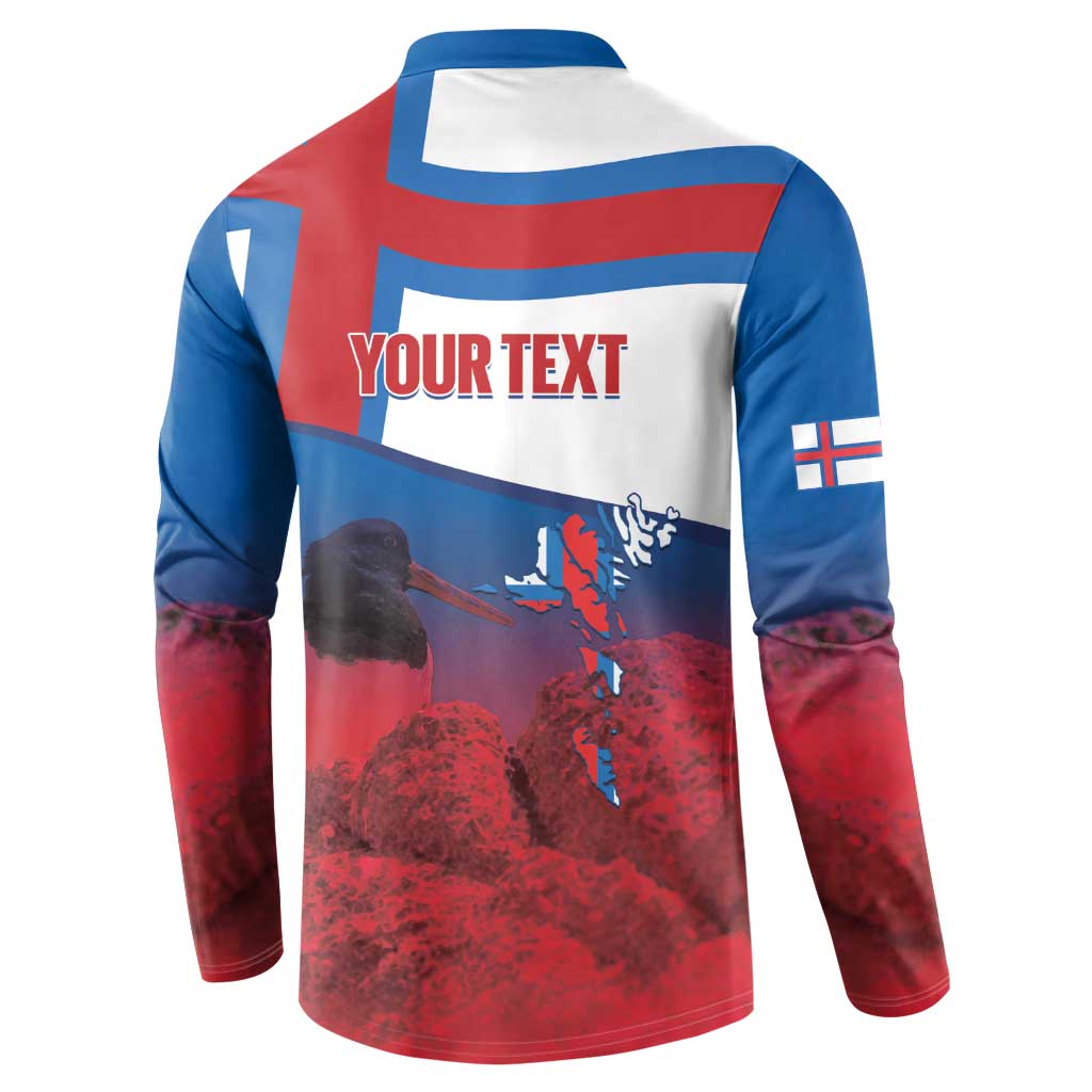 Faroe Islands National Day Button Sweatshirt Olavsoka Faroes Map With Tjaldur - Wonder Print Shop