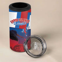 Faroe Islands National Day 4 in 1 Can Cooler Tumbler Olavsoka Faroes Map With Tjaldur - Wonder Print Shop