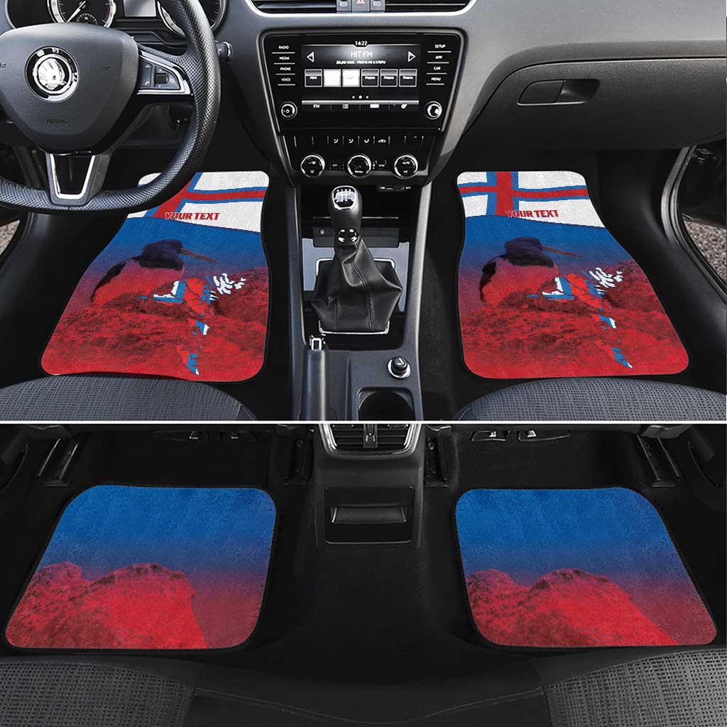 Faroe Islands National Day Car Mats Olavsoka Faroes Map With Tjaldur - Wonder Print Shop