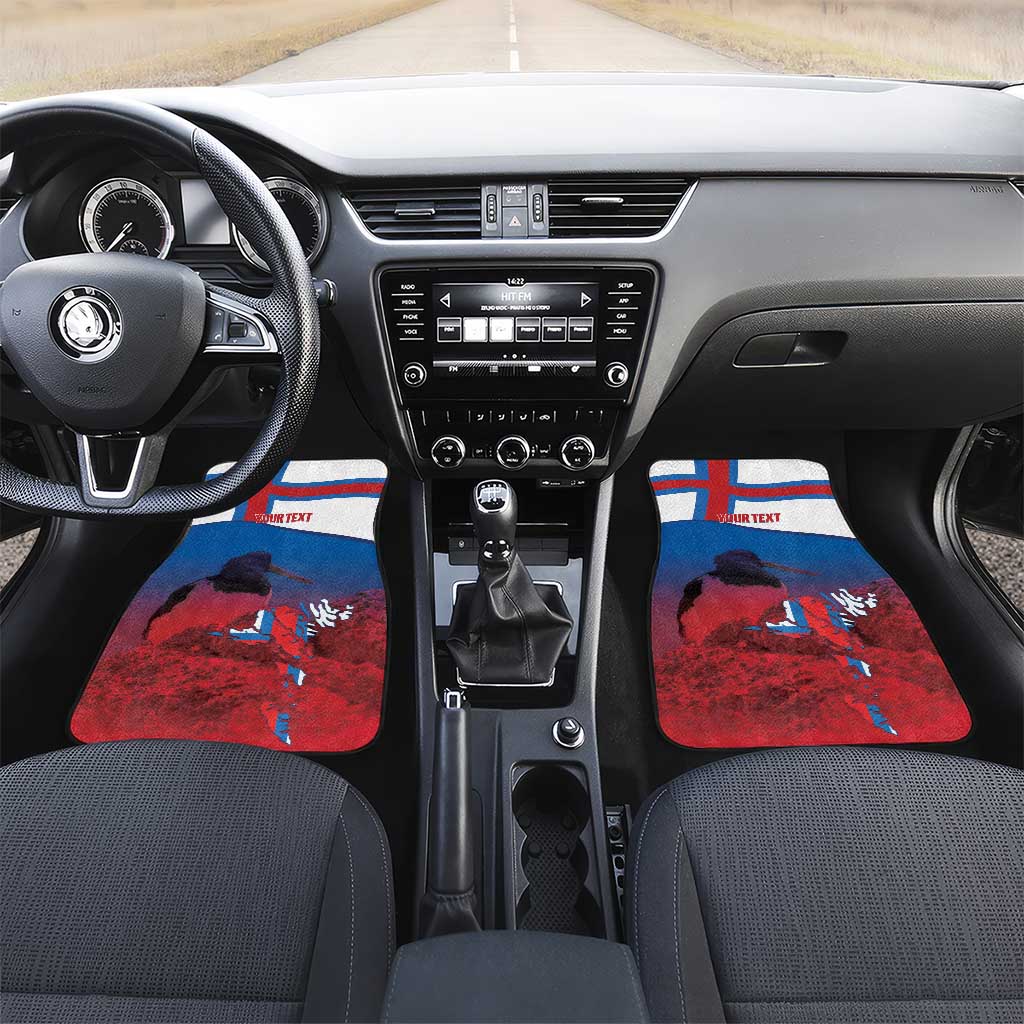 Faroe Islands National Day Car Mats Olavsoka Faroes Map With Tjaldur - Wonder Print Shop