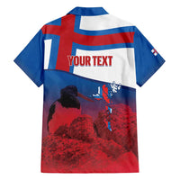 Faroe Islands National Day Family Matching Long Sleeve Bodycon Dress and Hawaiian Shirt Olavsoka Faroes Map With Tjaldur - Wonder Print Shop