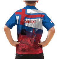 Faroe Islands National Day Family Matching Mermaid Dress and Hawaiian Shirt Olavsoka Faroes Map With Tjaldur - Wonder Print Shop