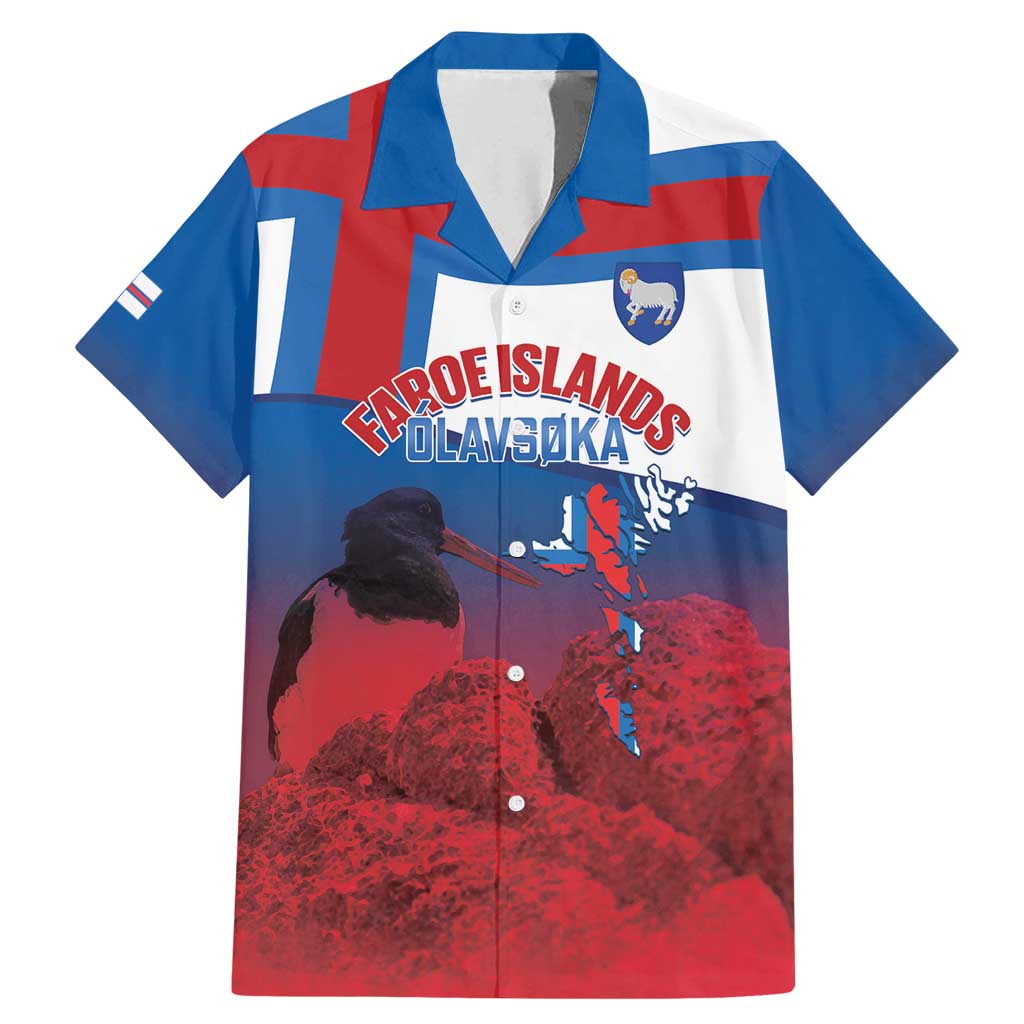 Faroe Islands National Day Family Matching Mermaid Dress and Hawaiian Shirt Olavsoka Faroes Map With Tjaldur - Wonder Print Shop